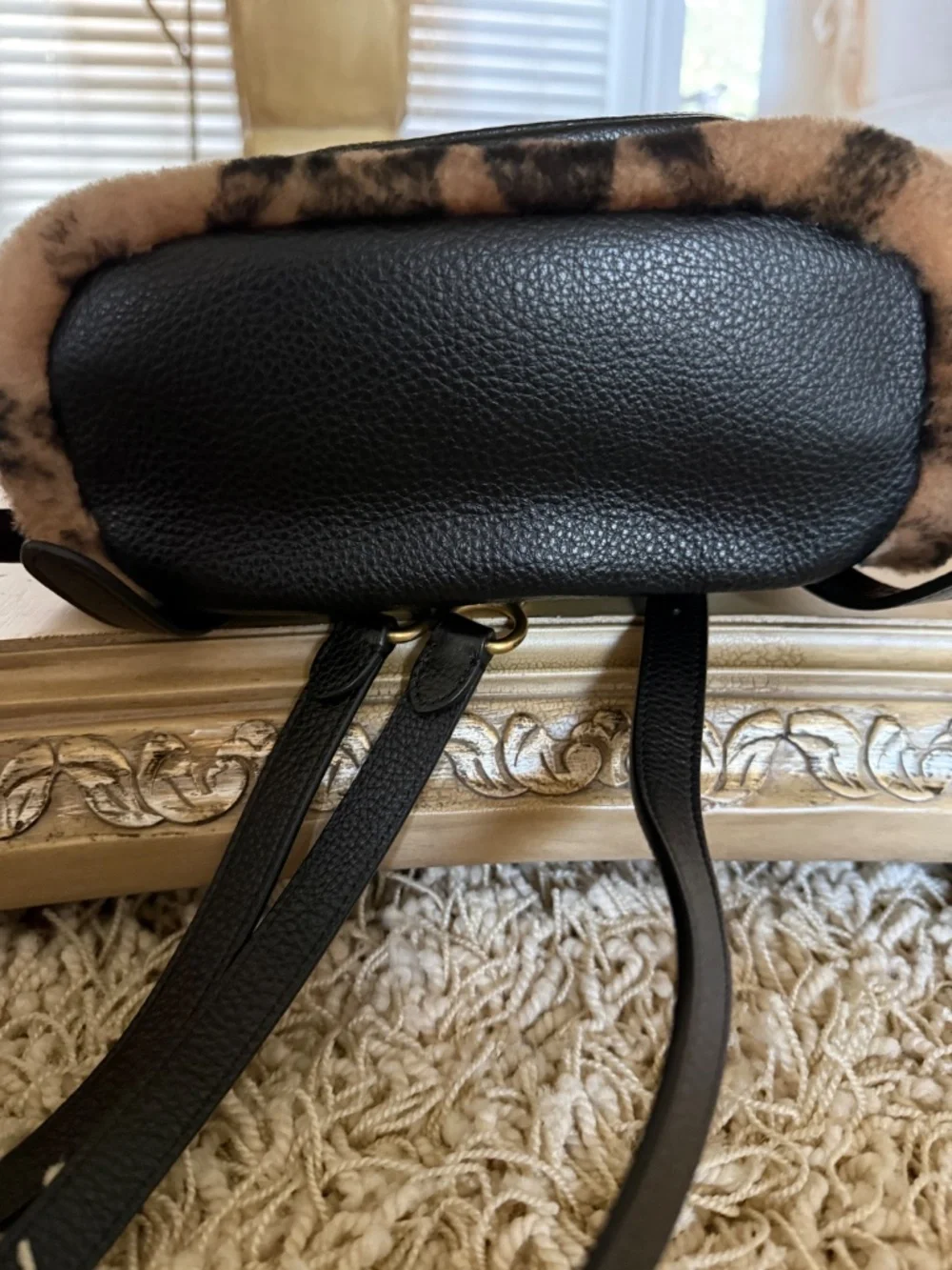 Coach X Jennifer Lopez Pennie 22 In Signature Shearling Chain Strap Backpack